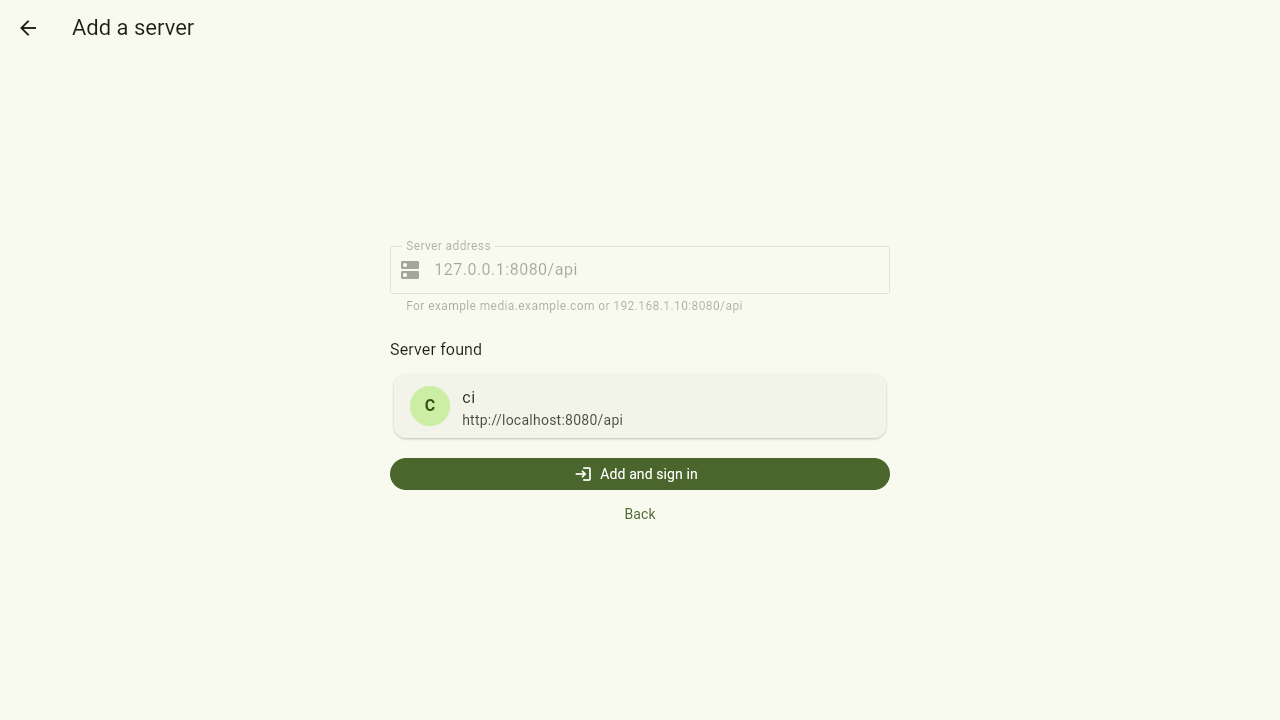 Adding a server: the address is checked before it is saved