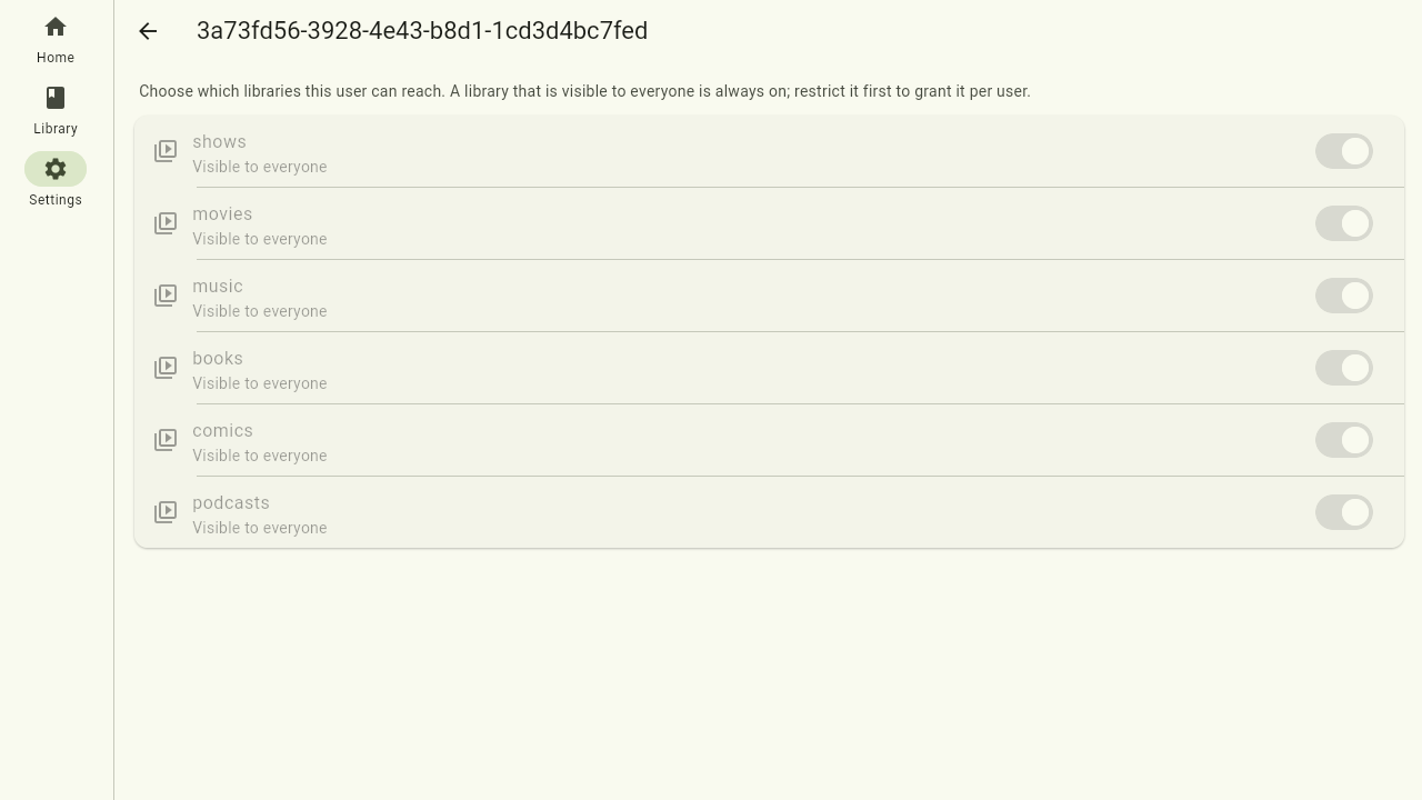 Per-user library access