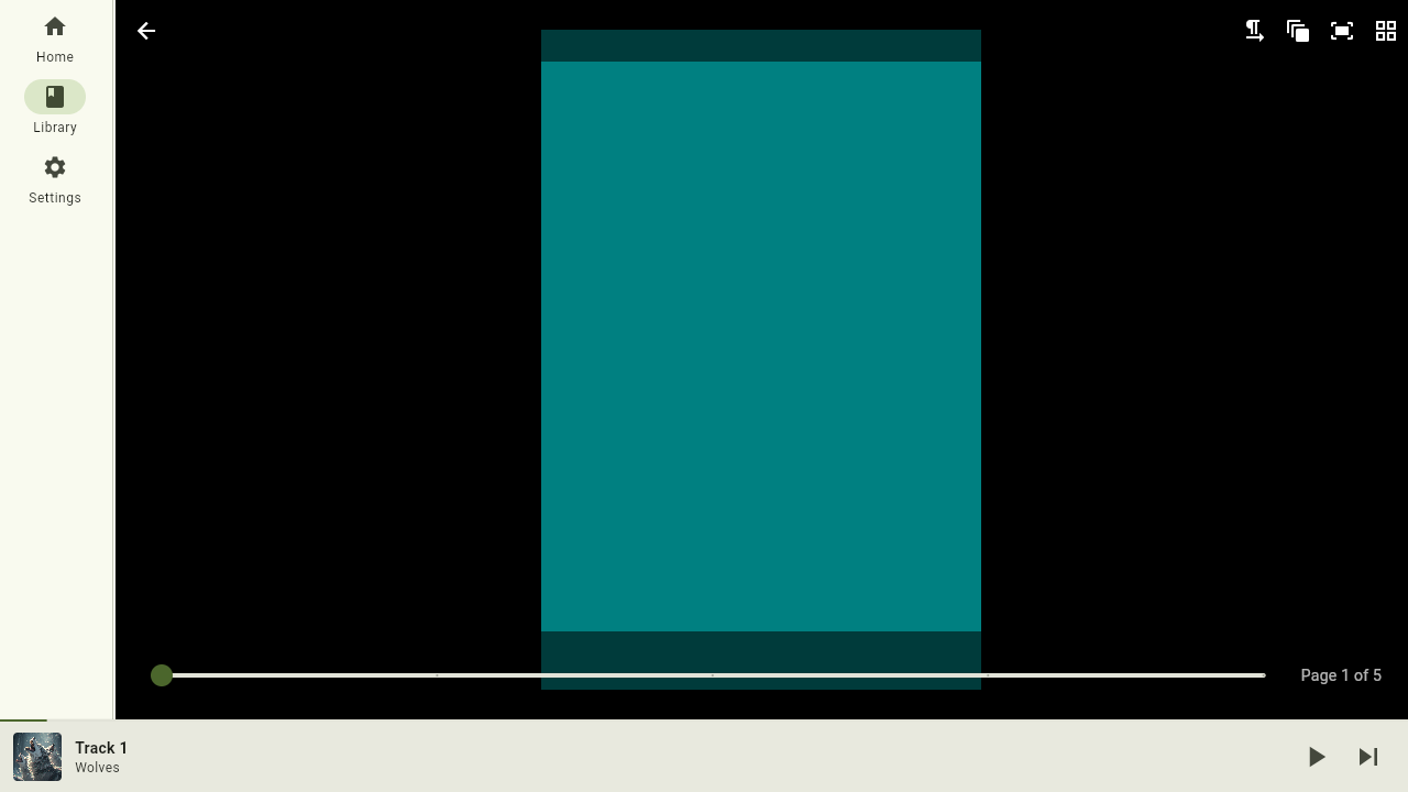 The comic reader showing a page spread