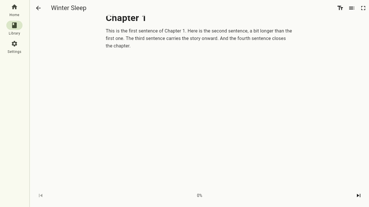 The epub reader