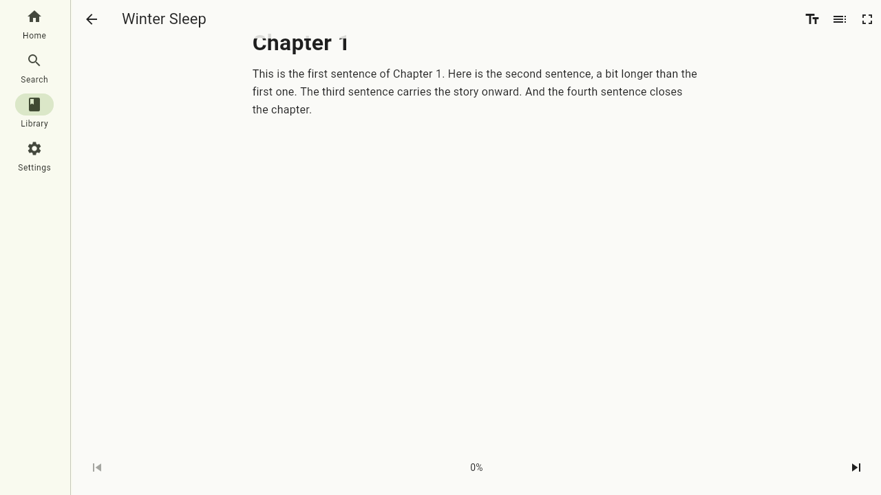 The epub reader