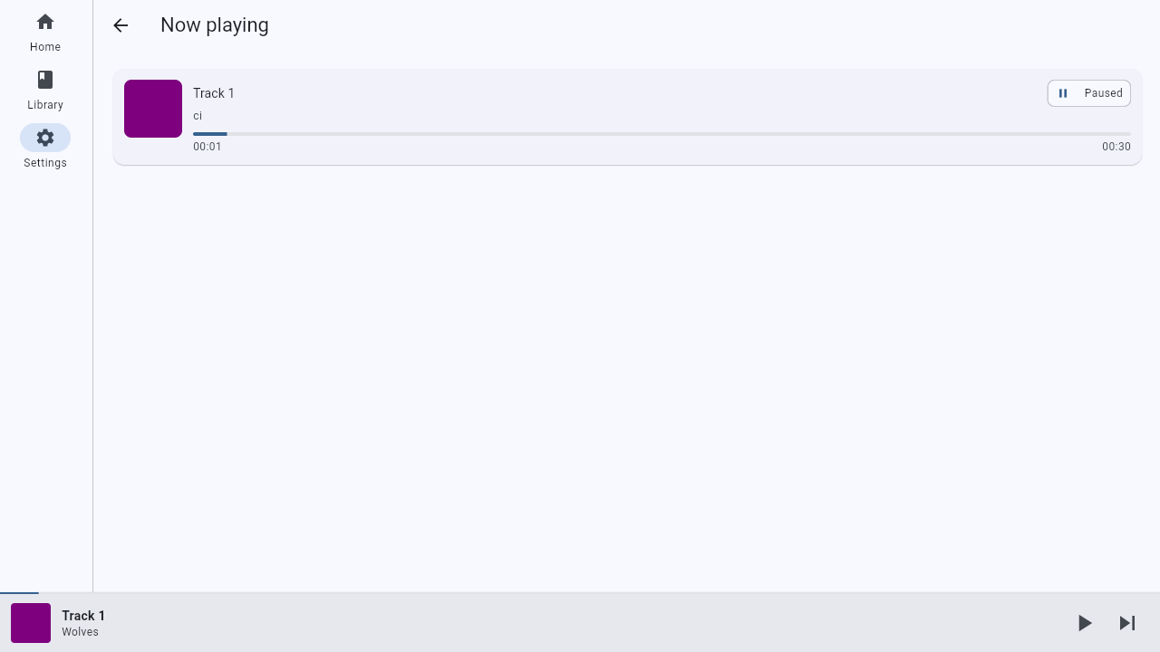 The now-playing overview listing active sessions