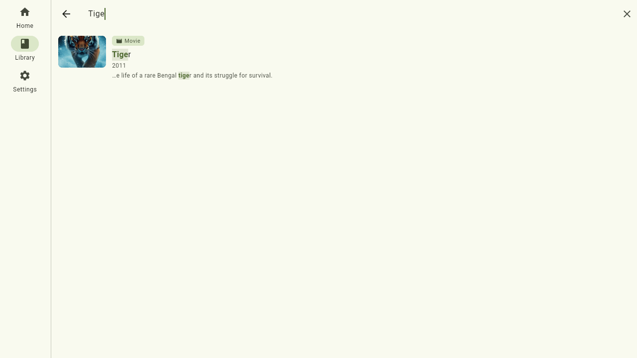 Search results across all media kinds