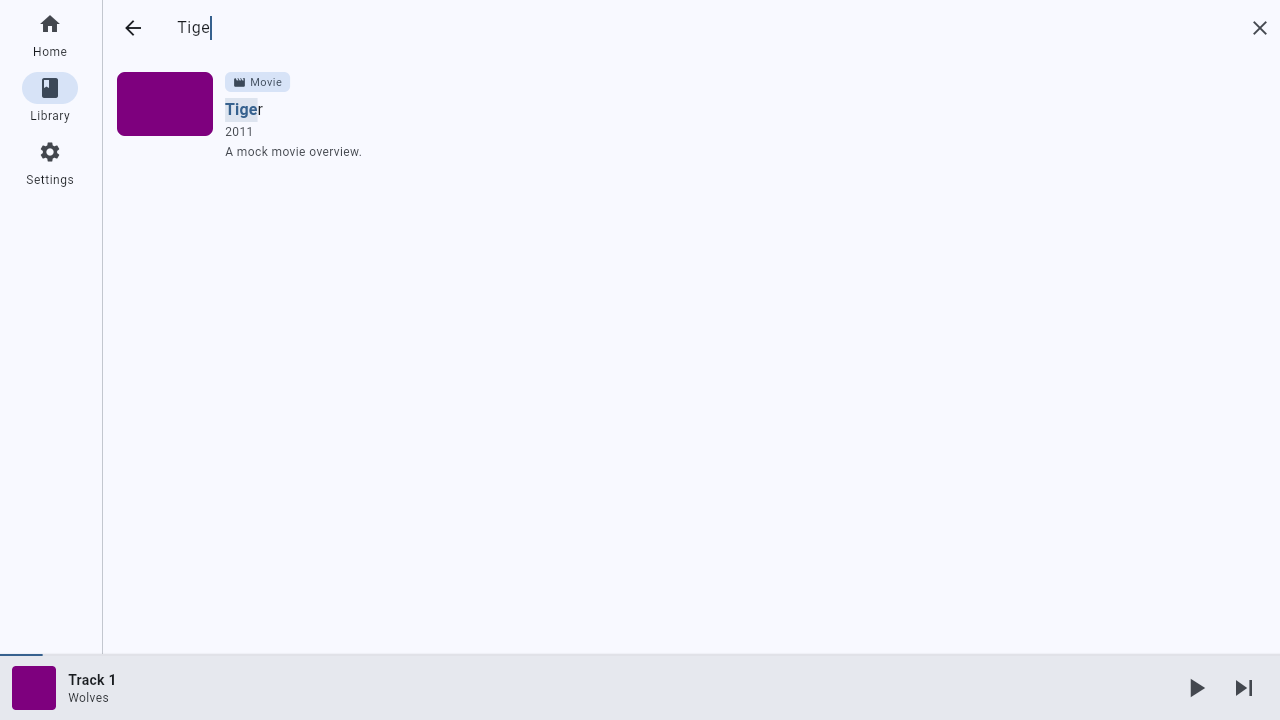Search results across all media kinds