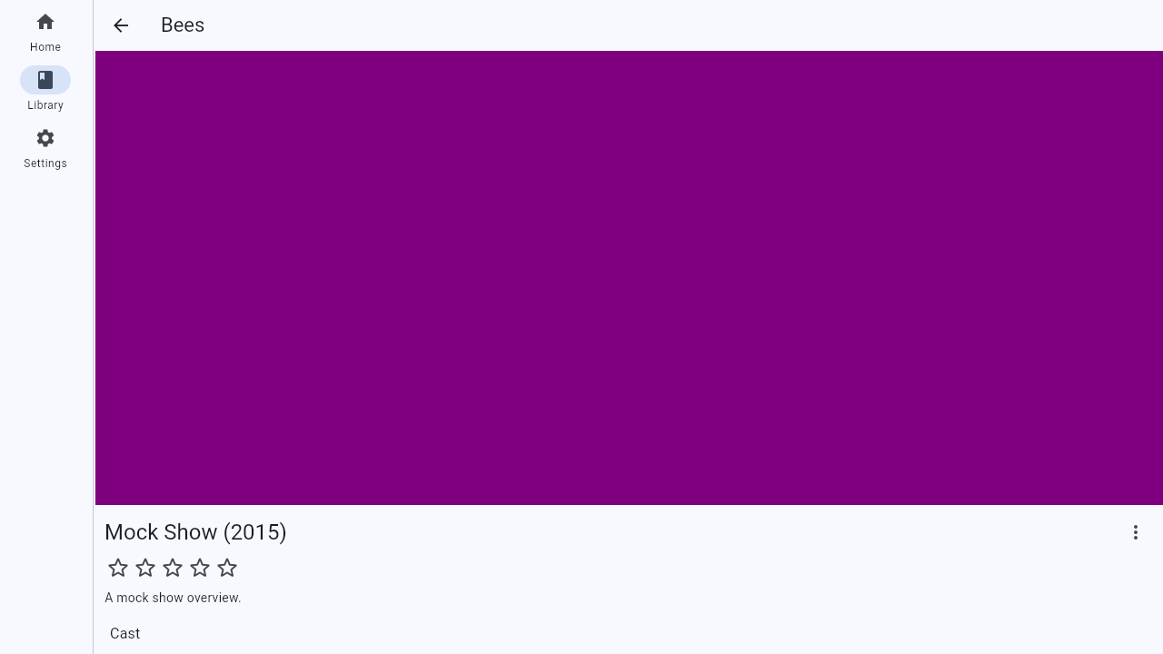 A show's overview page