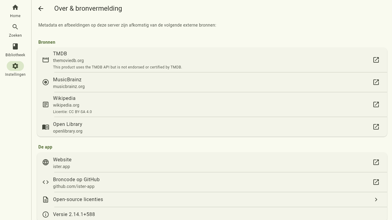 De pagina over en bronvermelding